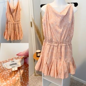 Pattern Blush Printed Dress with Cowl Neckline